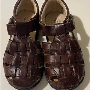 Stride Rite Dark Brown Kids Sandals